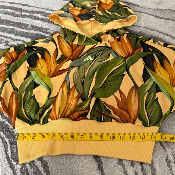 Farm Rio x Adidas Women’s Tropical Floral Cropped Hoodie - Picture 8 of 10